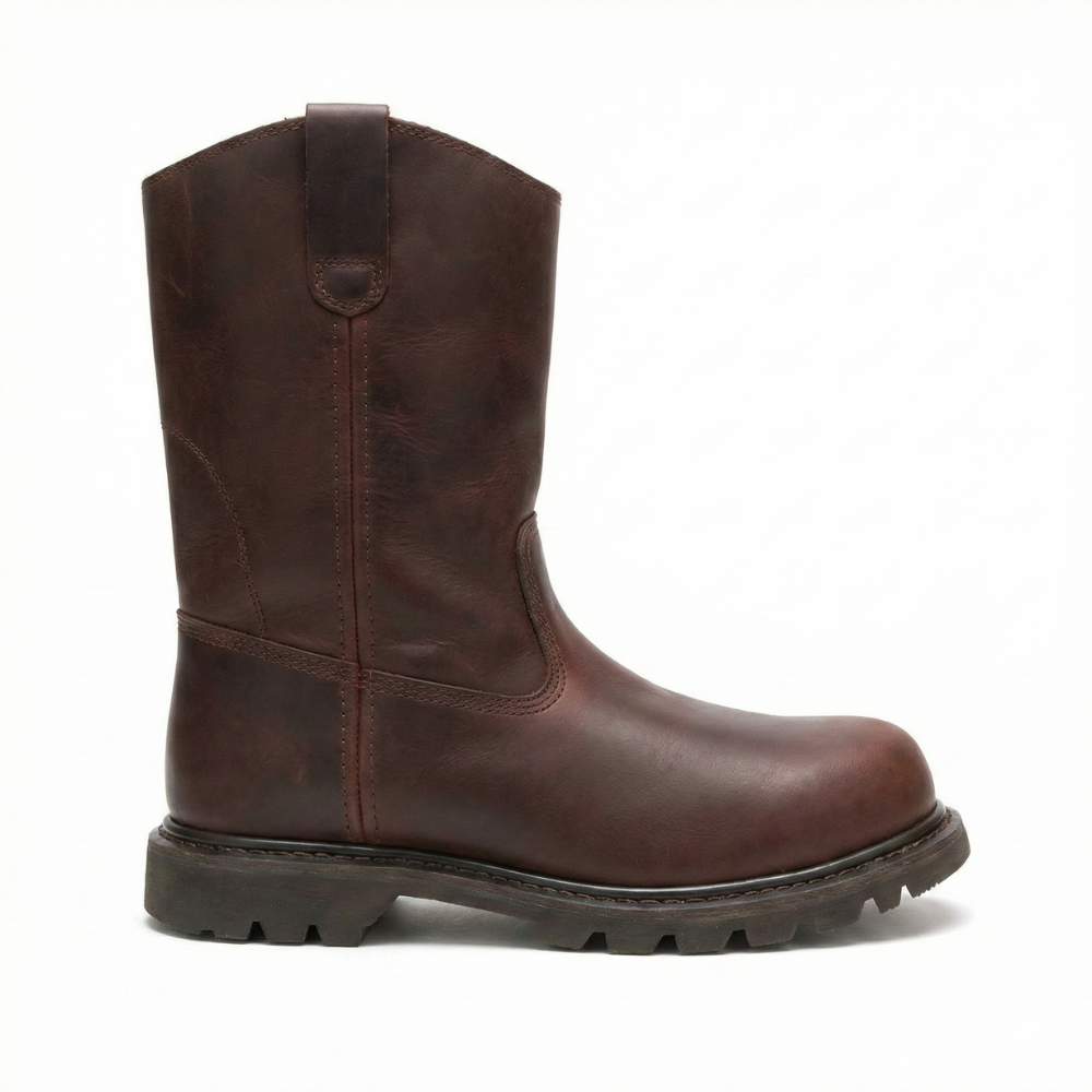 Genuine Leather Pull-On Boots for Men