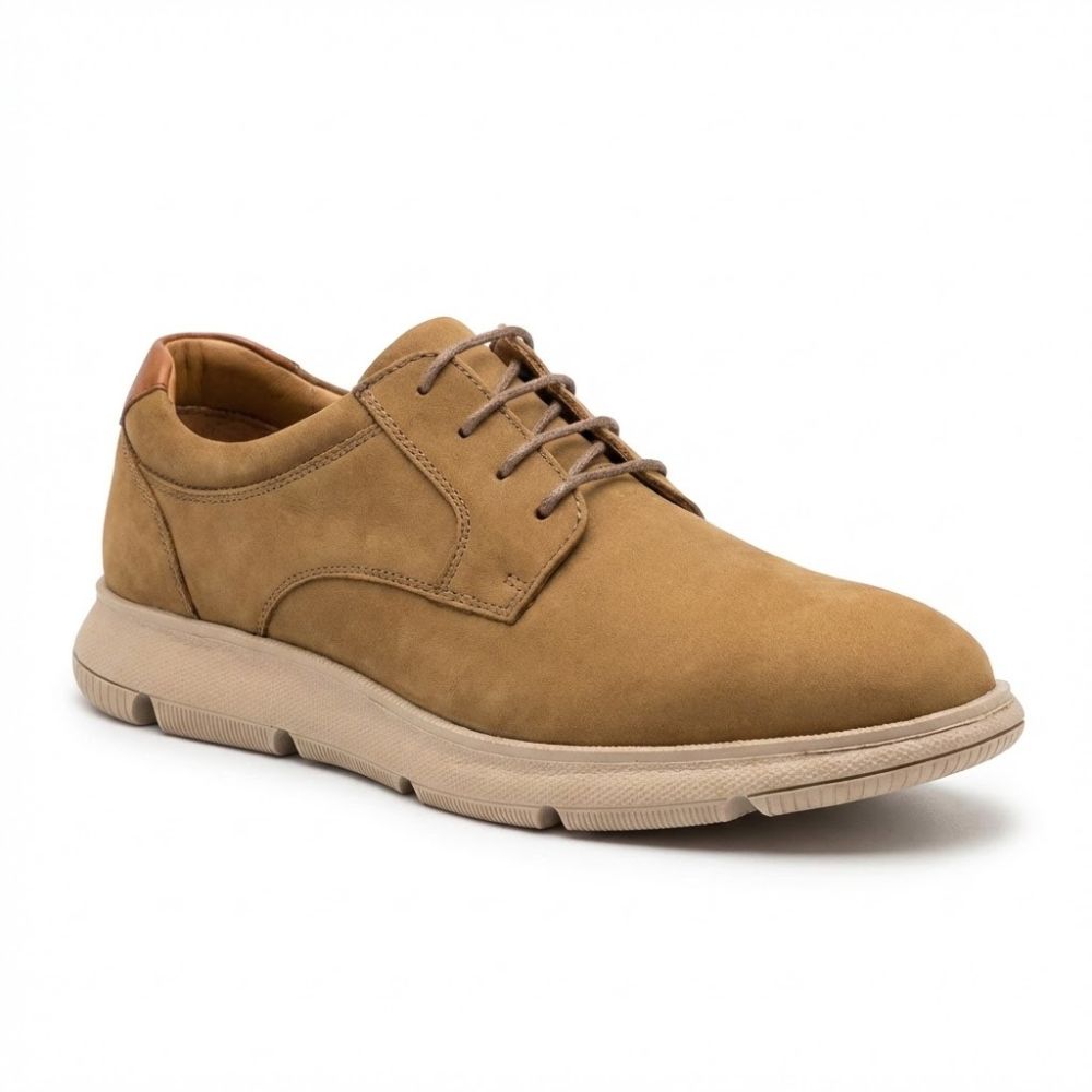 Genuine Suede Leather Lace-Up Casual Shoes for Men