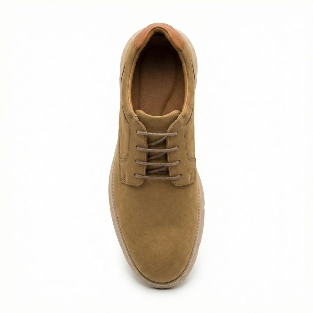Genuine Suede Leather Lace-Up Casual Shoes for Men